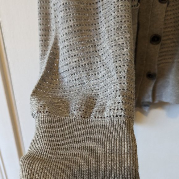 7 For all Mankind - Perforated grey cardigan - Sz S (fits M) - Picture 9 of 9